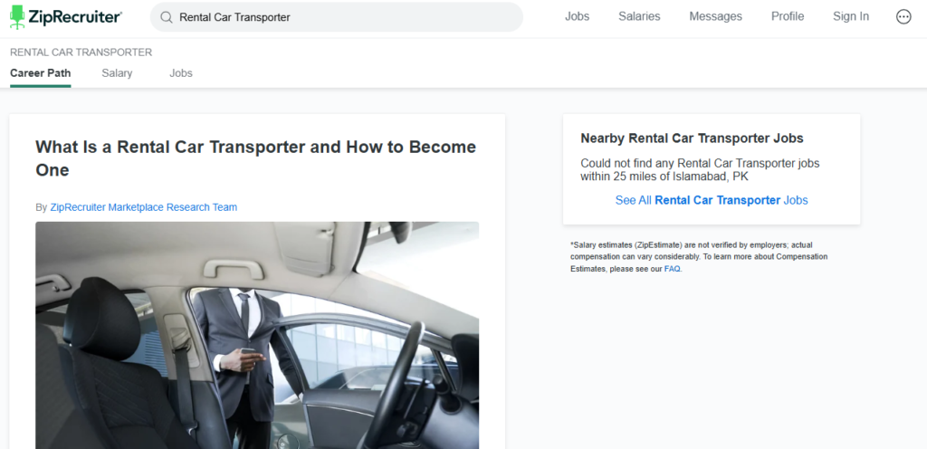Rental Car Return Jobs How to Get Paid for Driving
